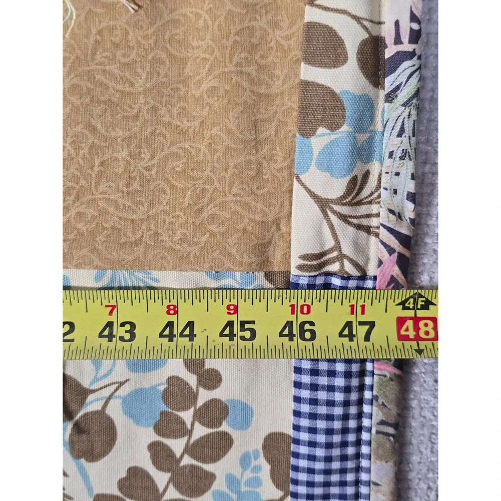 Vintage Hand Tied Scrap‎ Quilt Throw Reversible Solid Dusty Pink Backing 48x58.5